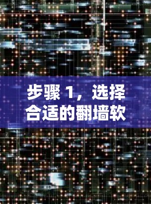 步骤 1，选择合适的翻墙软件