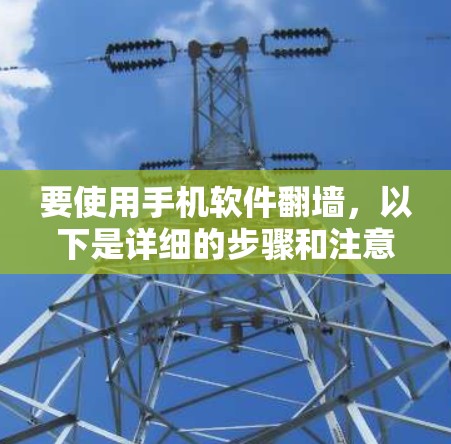 要使用手机软件翻墙，以下是详细的步骤和注意事项