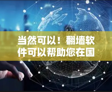 当然可以！翻墙软件可以帮助您在国外访问需要IP地址的网站。以下是一些常用的翻墙软件推荐