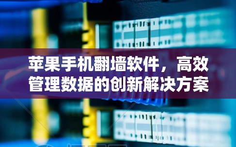 苹果手机翻墙软件，高效管理数据的创新解决方案