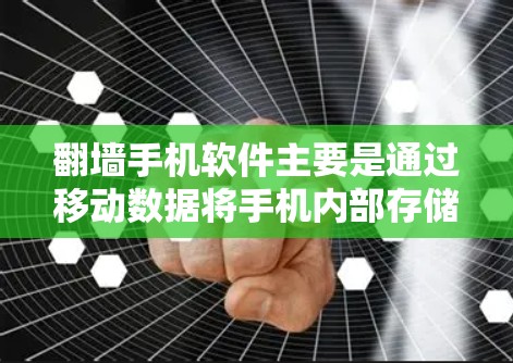 翻墙手机软件主要是通过移动数据将手机内部存储的文件转移到外部存储空间，通常用于减少手机的使用时间。然而，这些软件多为非法下载，可能带来安全风险。以下是有条理的建议