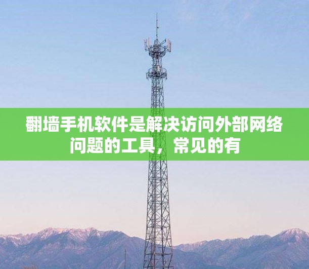 翻墙手机软件是解决访问外部网络问题的工具，常见的有