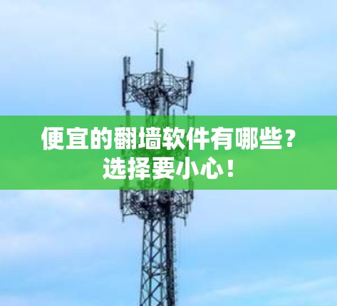 便宜的翻墙软件有哪些？选择要小心！