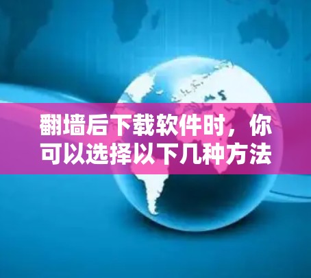 翻墙后下载软件时，你可以选择以下几种方法和工具，确保下载过程安全可靠