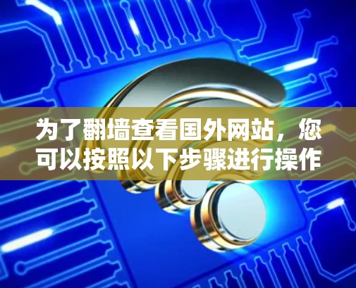 为了翻墙查看国外网站，您可以按照以下步骤进行操作