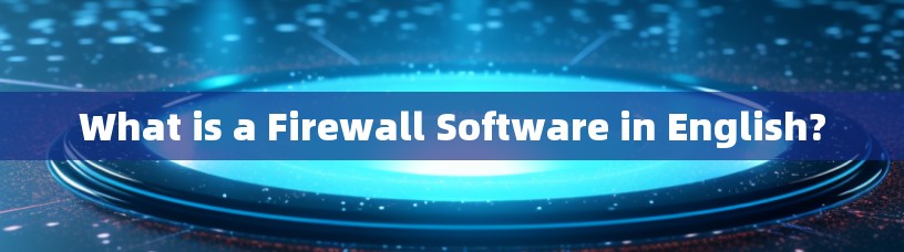 What is a Firewall Software in English?