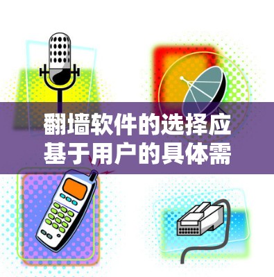 翻墙软件的选择应基于用户的具体需求和安全考虑。以下是一些综合性的建议，帮助用户选择适合的翻墙软件