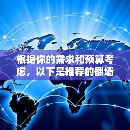根据你的需求和预算考虑，以下是推荐的翻墙工具的分类和建议