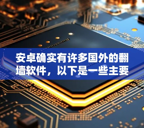 安卓确实有许多国外的翻墙软件，以下是一些主要的选项，每个软件都有其特点