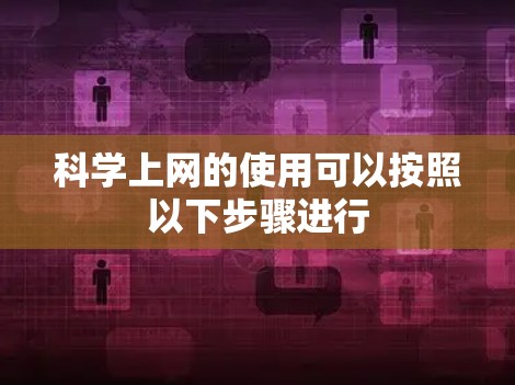 科学上网的使用可以按照以下步骤进行