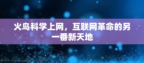 火鸟科学上网，互联网革命的另一番新天地