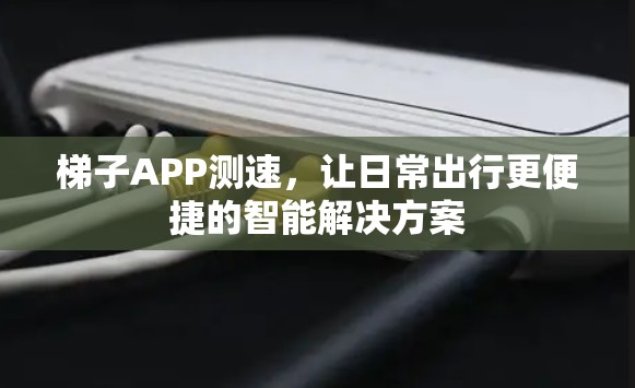 梯子APP测速,让日常出行更便捷的智能解决方案 梯子APP测速,让日常出行更便捷的智能解决方案