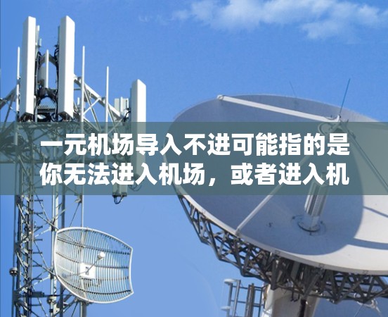 一元机场导入不进可能指的是你无法进入机场，或者进入机场后无法使用设备或服务。以下是一些可能的原因和解决方法