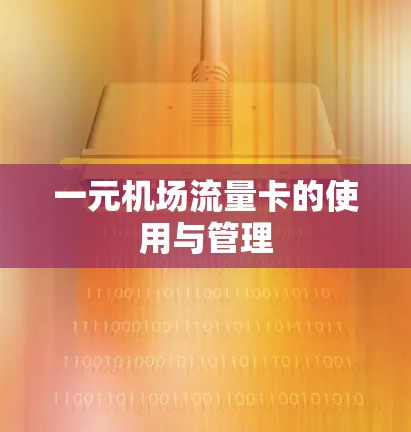一元机场流量卡的使用与管理